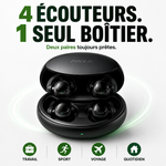 Charger l'image dans la galerie, L'ÉCOUTEUR QUE TOUT LE MONDE VA VOULOIR EN 2026.4 écouteurs dans un seul boîtier.
