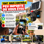 Charger l'image dans la galerie, CAMÉRA SOLAIRE 4G À 3 OBJECTIFS  SURVEILLEZ VOTRE MAISON, BOUTIQUE OU CHANTIER DIRECTEMENT DEPUIS VOTRE TÉLÉPHONE
