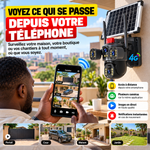 Charger l'image dans la galerie, CAMÉRA SOLAIRE 4G À 3 OBJECTIFS  SURVEILLEZ VOTRE MAISON, BOUTIQUE OU CHANTIER DIRECTEMENT DEPUIS VOTRE TÉLÉPHONE
