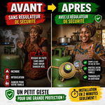 Charger l'image dans la galerie, Détendeur de gaz anti-fuites avec indicateur de pression SECURITE ABSOLU
