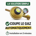 Charger l'image dans la galerie, Détendeur de gaz anti-fuites avec indicateur de pression SECURITE ABSOLU
