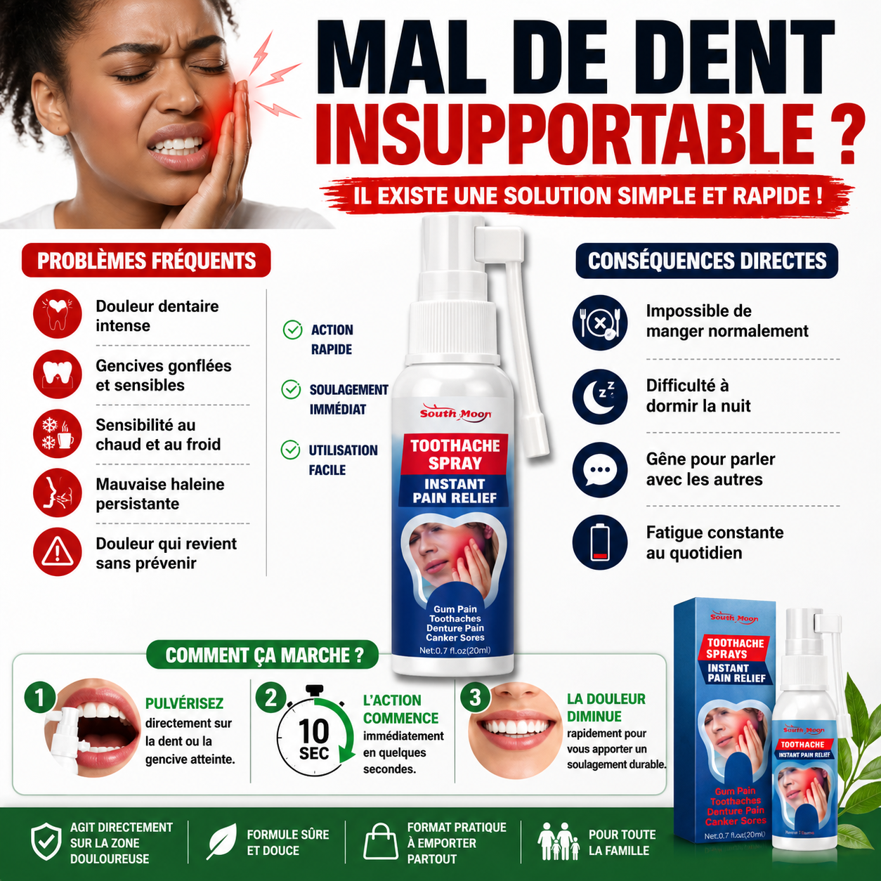 SPRAYDENTAIRE PRO : FINI LES DOULEURS DENTAIRES INSUPPORTABLES EN QUEL ...